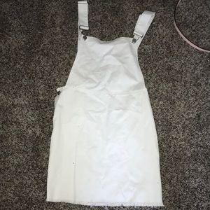 White overalls dress